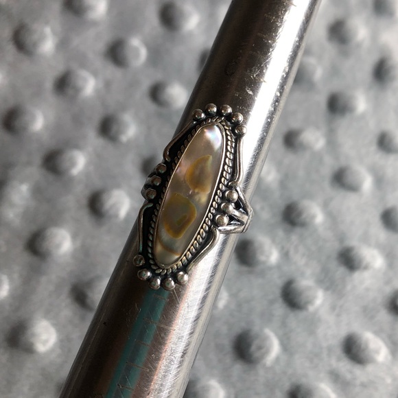 Native American Abalone/Sterling Ring - Picture 6 of 9